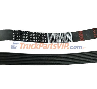 Engine V-Ribbed Fan Belt, 5318545, G5318545, 8PK1870, 3289536, 3972382, 8PK1865, 8PK1875