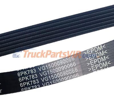 HOWO Truck Alternator Ribbed Belt, 6PK783, VG1500090066, 6PK780, 6PK785, 6PK775, 6PK790, VG1500090065, VG1560090011, 190003923253, 6PK781, 6PK782